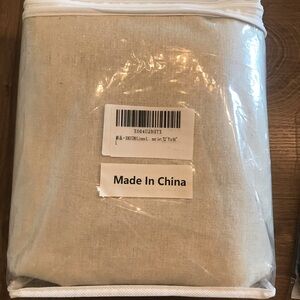 NWT AmazonLinen-Look Shower Curtain in Cream Line - 72” x 96”